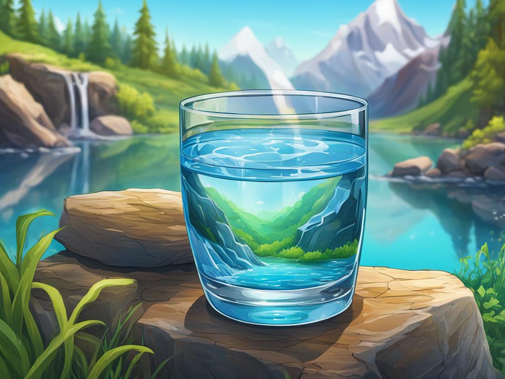 Clear glass of healthy drinking water