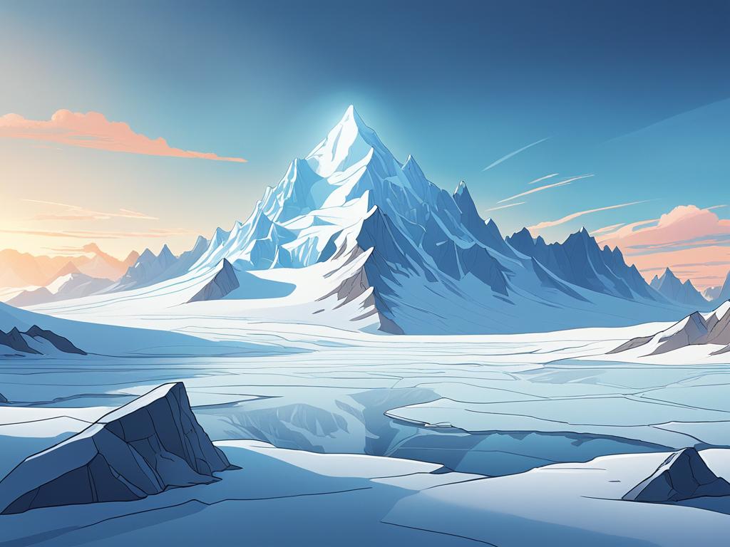 Illustration of sublimation process in the polar regions
